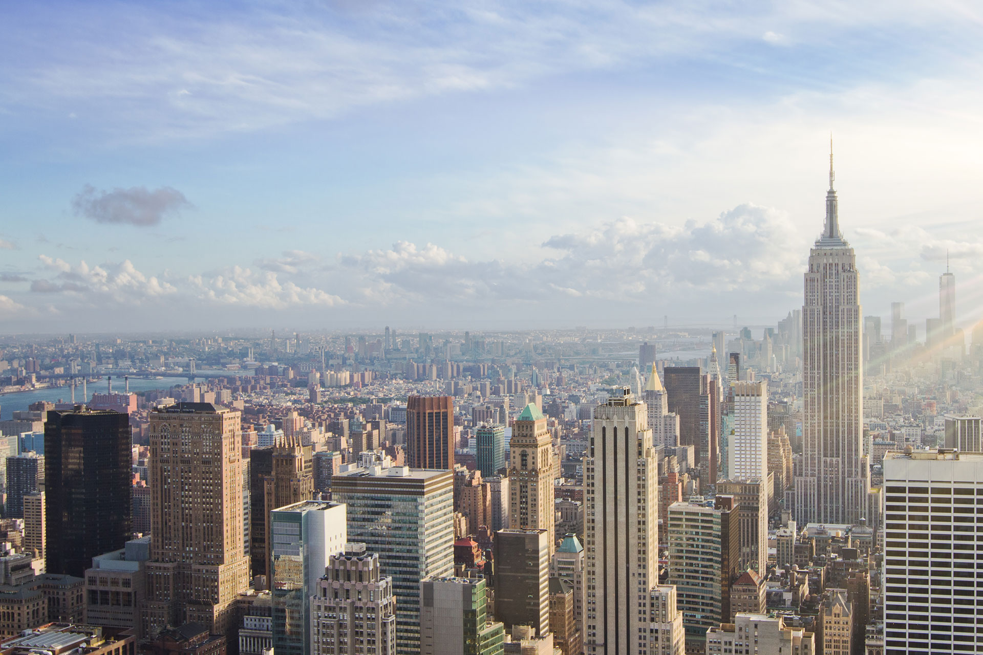 Aerial view of New York City